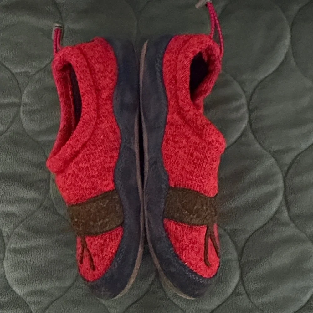L.L. Bean Red and Brown Slippers